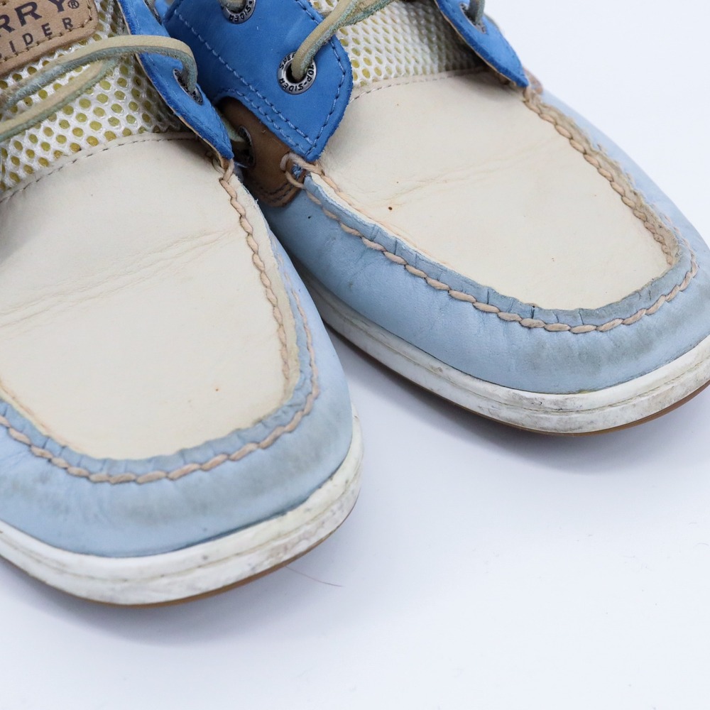 Sperry‎ Top-Sider Womens 9M Blue Tan Mesh Leather Boat Shoes 9244302 - Picture 11 of 12